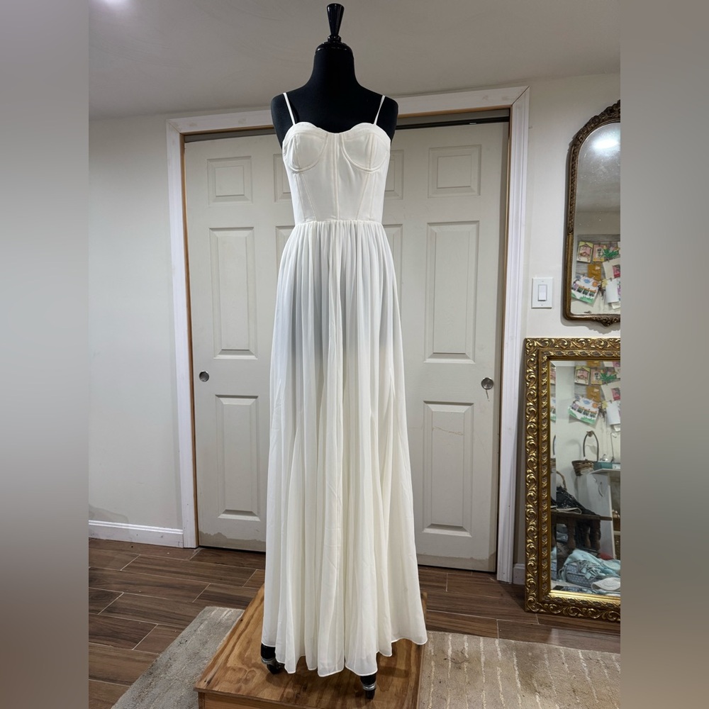 White Floor Length Gown